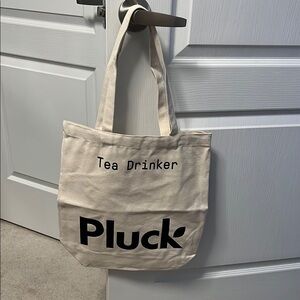 Pluck Tea Drinker Canvas Tote Bag - Brand New Never Used